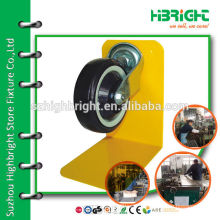 flat castors for supermarket shopping trolley